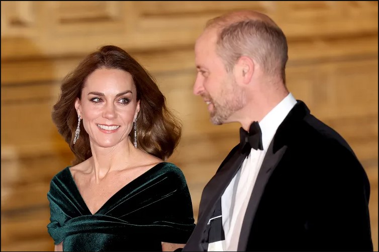 Kate Middleton, Prince William, royal couple moment, rare royal moment, royal romance, Kate and William red carpet, British royals, royal family news, celebrity sightings, royal event, royal romance captured, royal photos, Kate Middleton news, Prince William news, royal updates